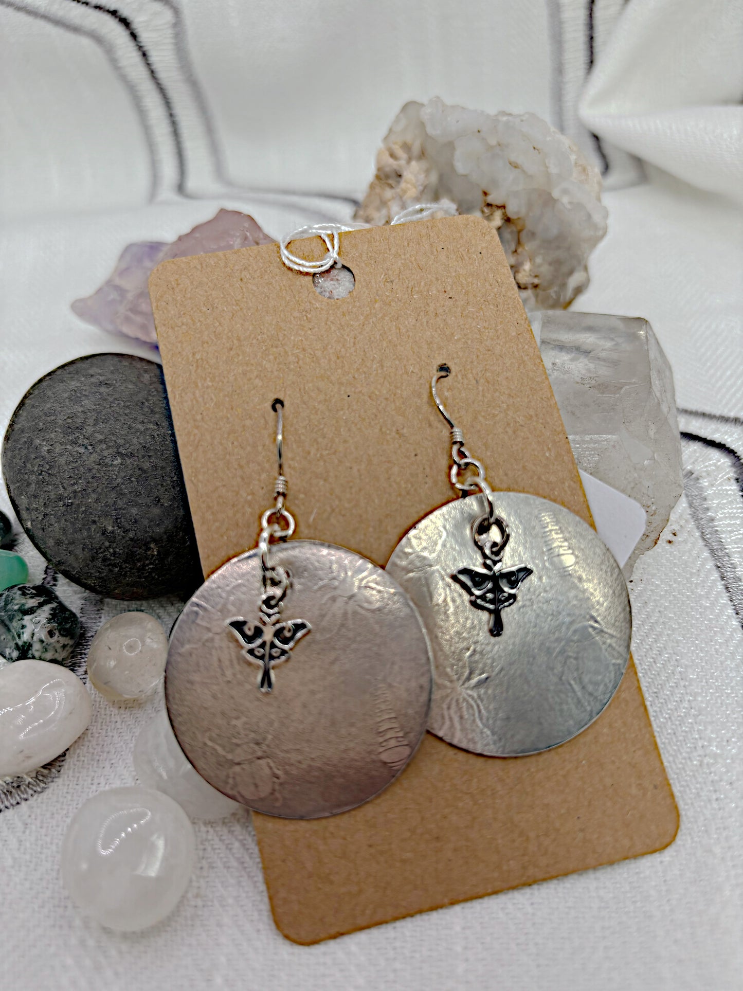 Luna Moth Charm Earrings