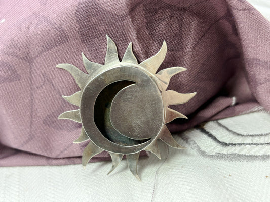 Sun/Moon Pendant Brooch